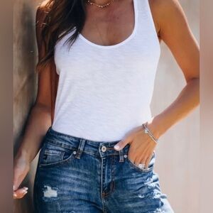 VICI Physique Racerback Tank - White